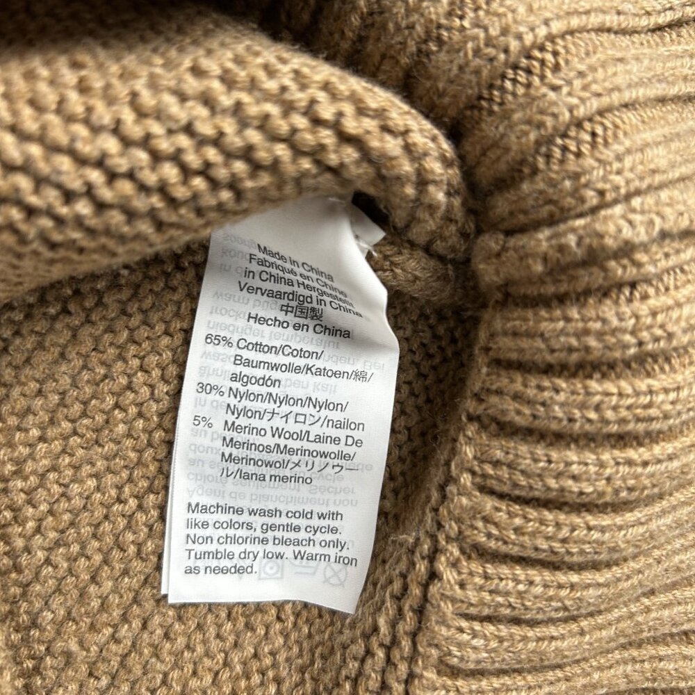 J Crew Cambridge Cable Knit Sweater Womens Size XS Caramel Taupe Wool Blend - Picture 5 of 7